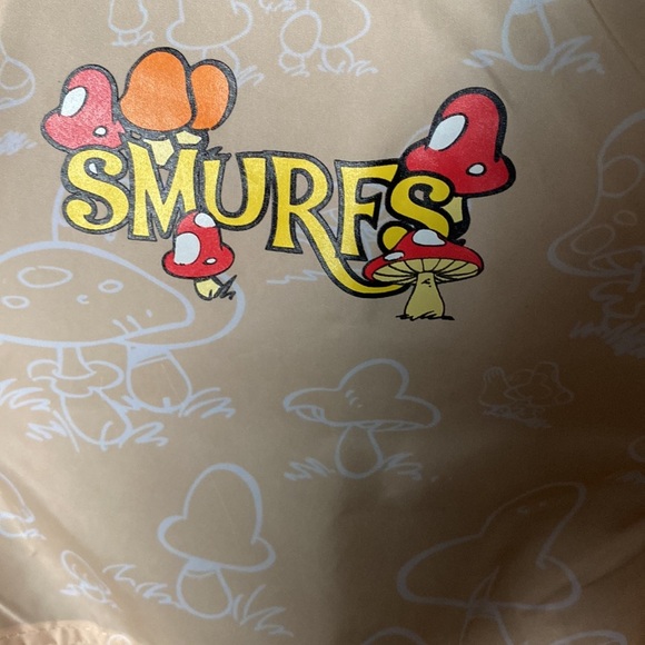 SMURFS Windbreaker Pullover Hooded Jacket sz M NWT. UNISEX - Picture 3 of 6